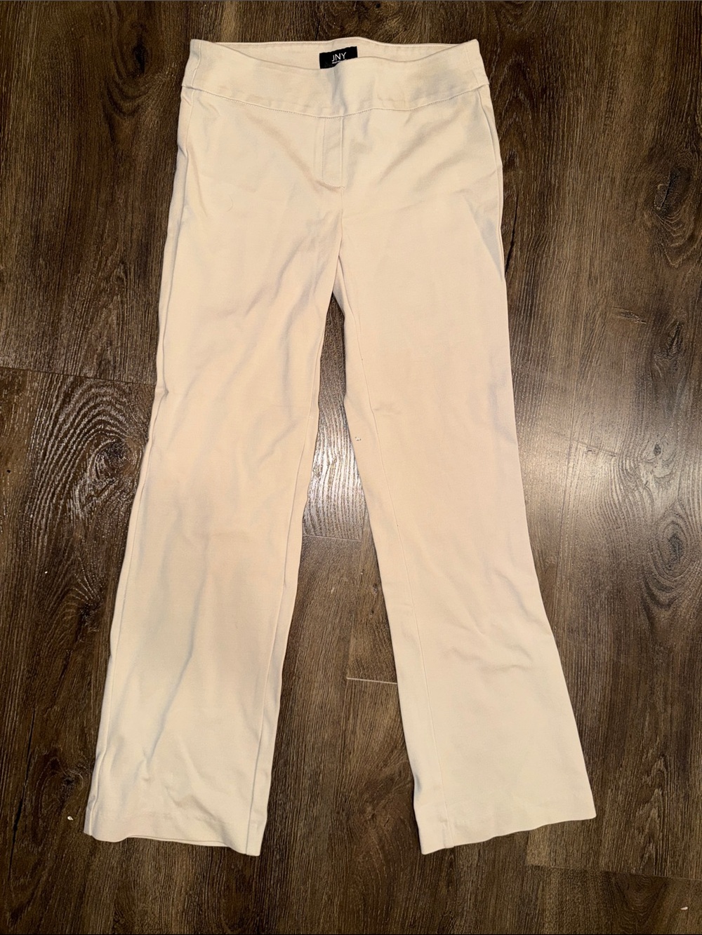 Jones New York Cream Boot-Cut Stretch Pants
